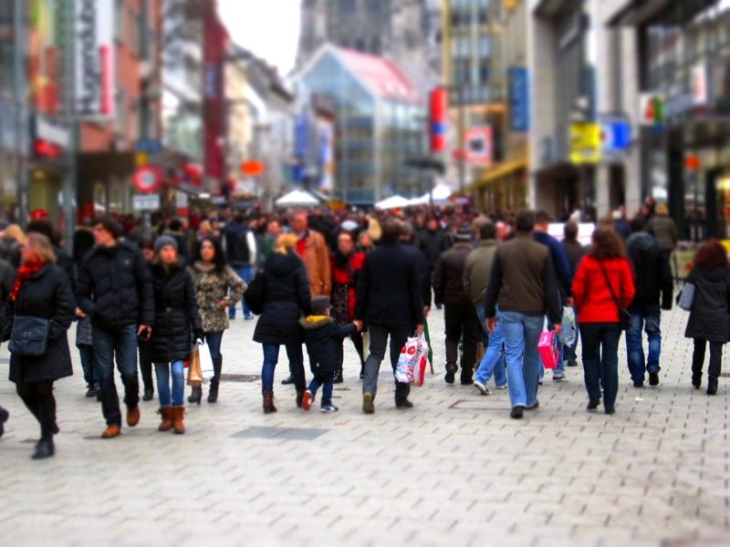 Crowded city street
